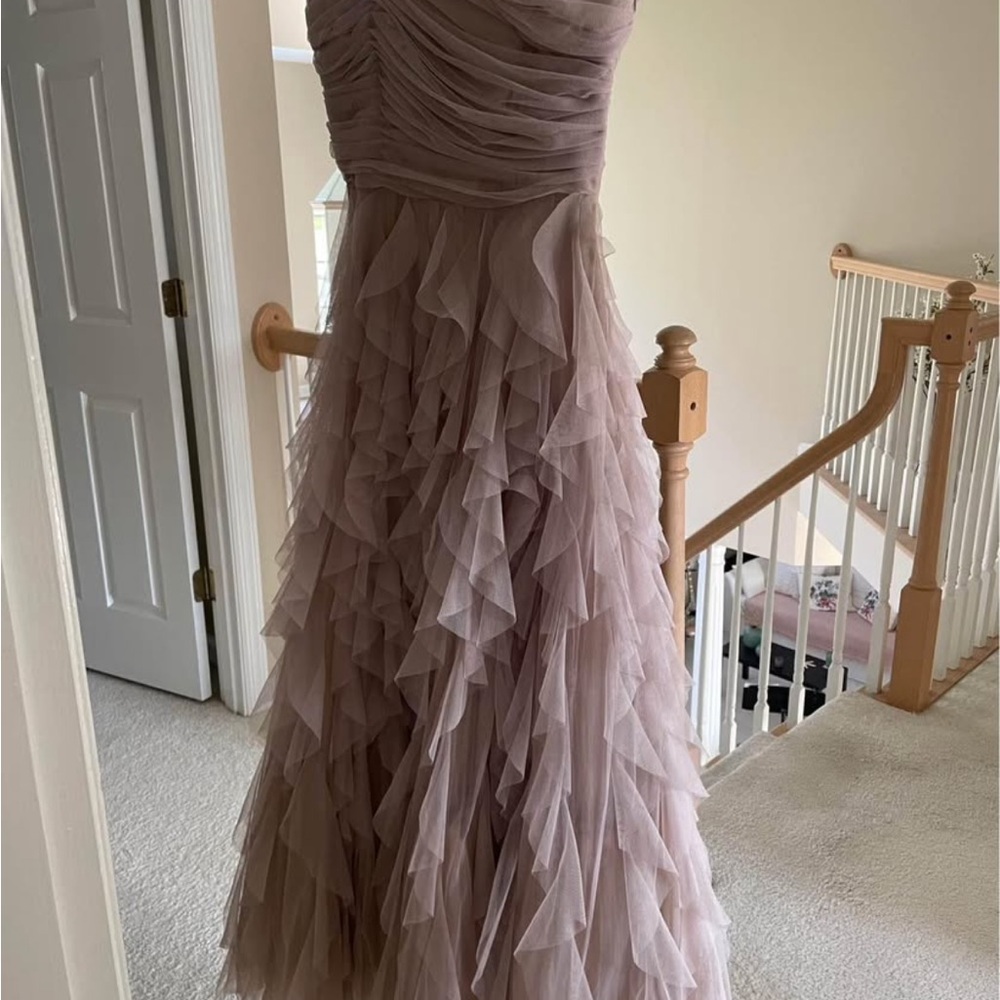 NAF NAF Purple Strapless Dress